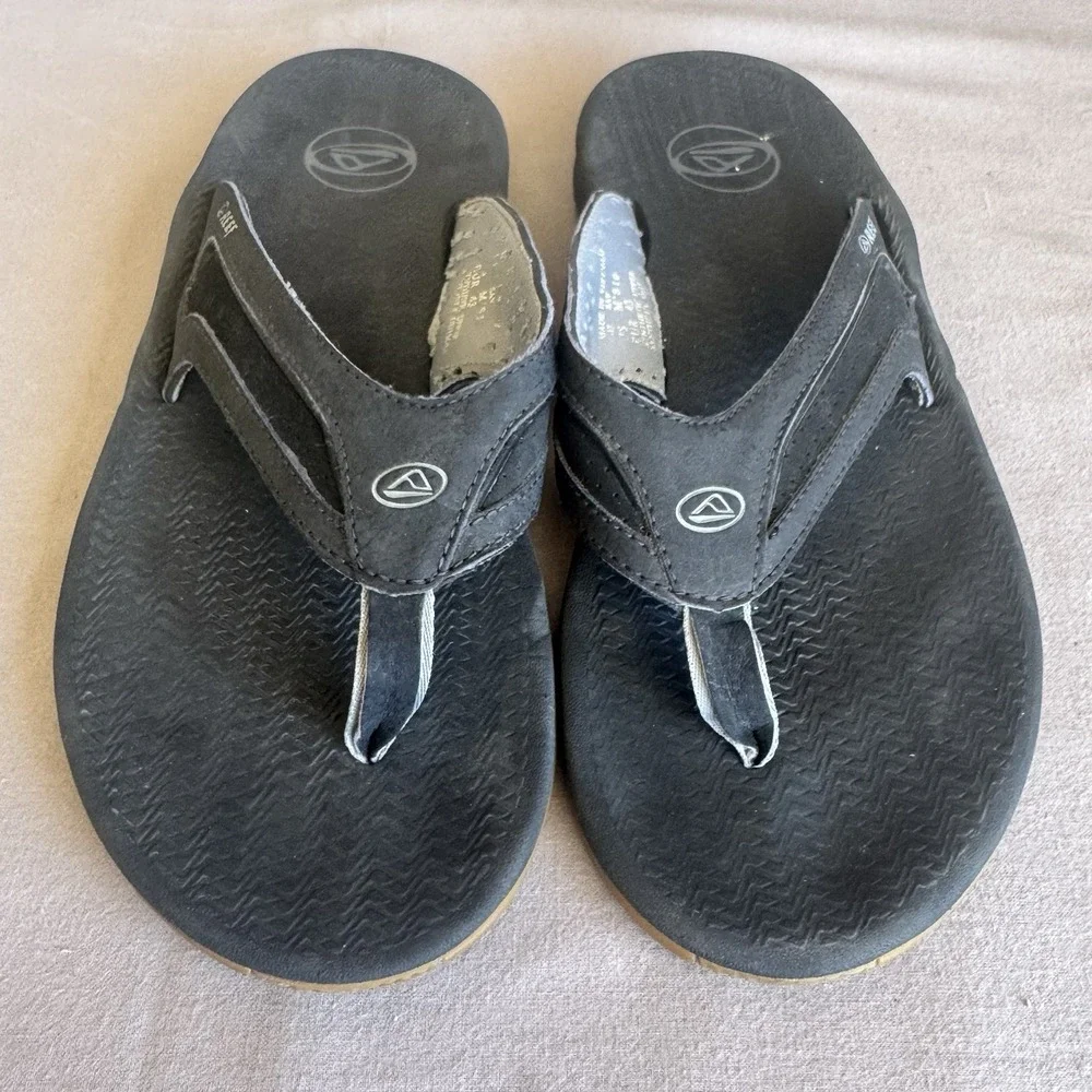 Size 10 - Reef Men's Flex‎ Sandal Black Silver